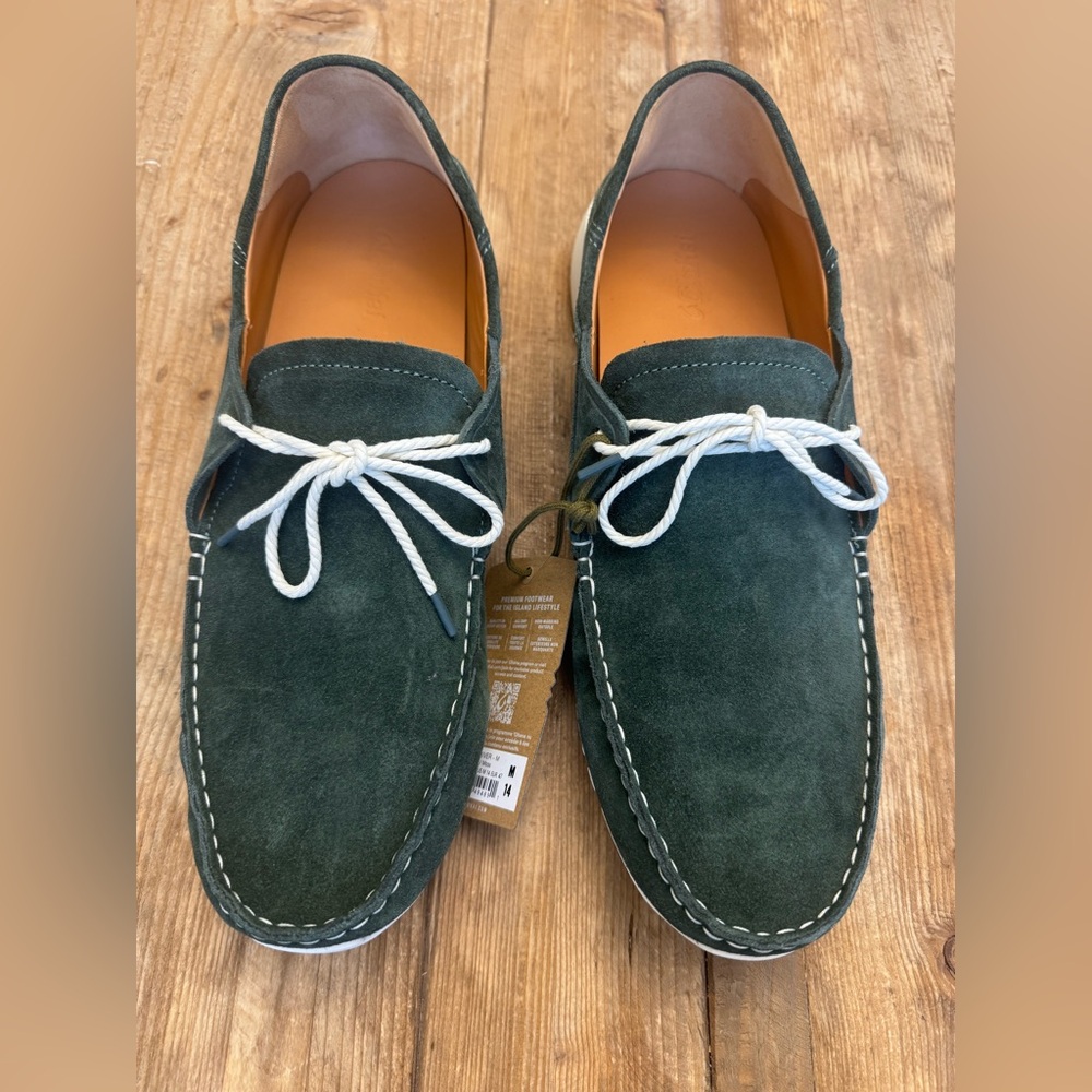 Ka’a Genuine Italian Suede Driver (Men) Moss OluKai $150  Size 11 13 14